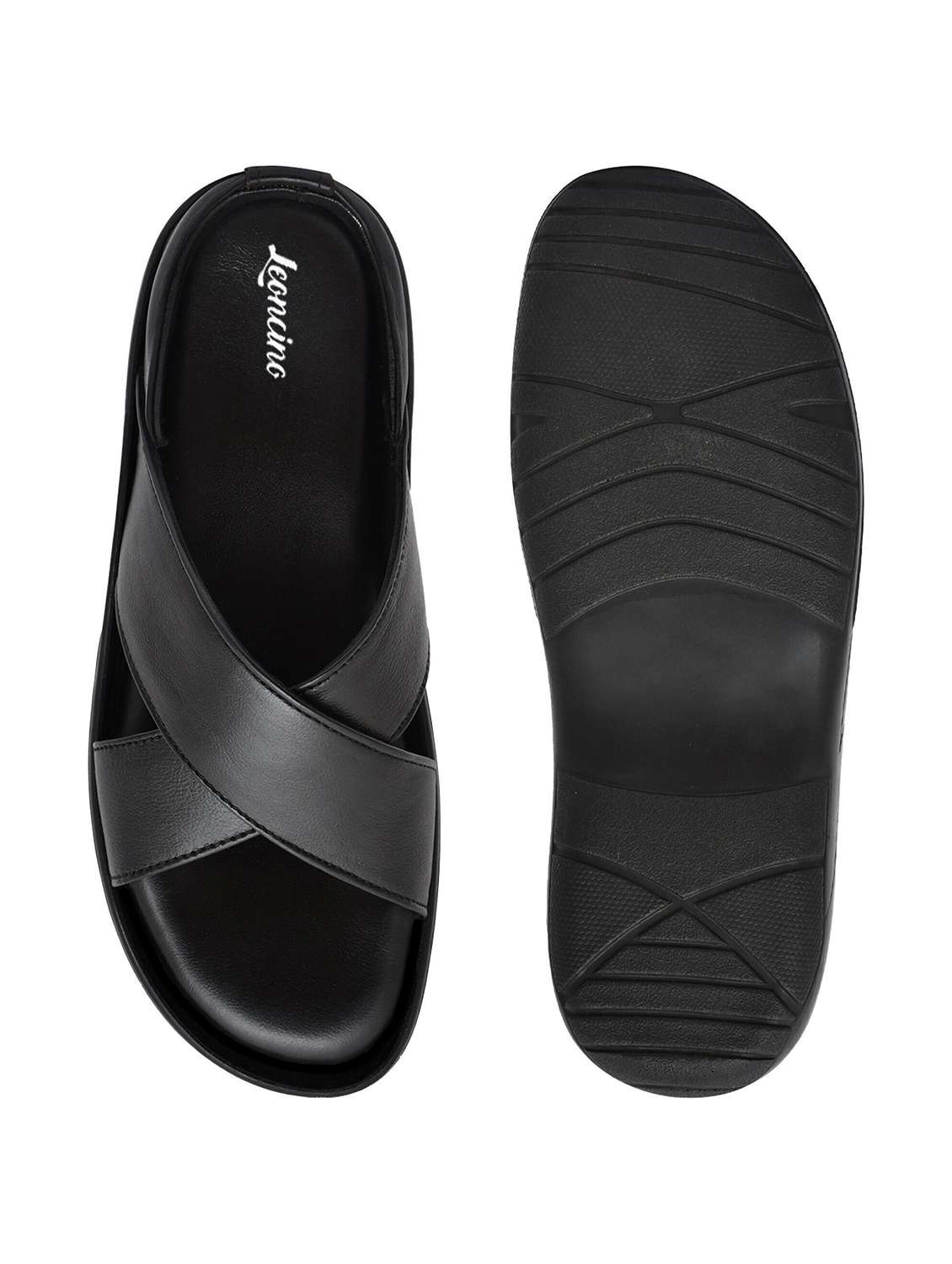 men black slip on sandal - 22518483 -  Standard Image - 4