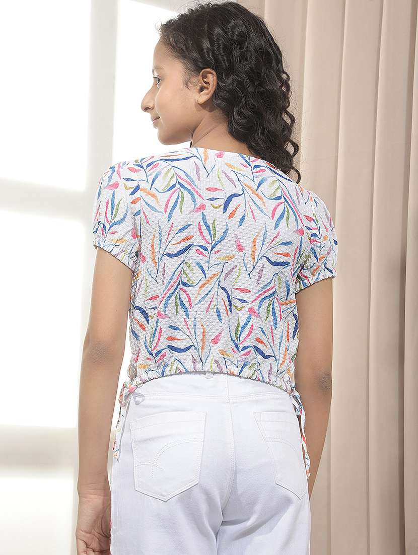 girls printed round neck top - 22518661 -  Standard Image - 4