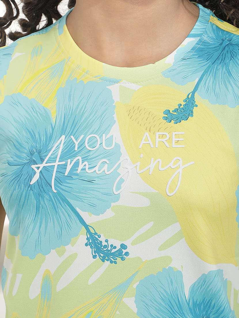 girls printed round neck tee - 22518692 -  Standard Image - 1