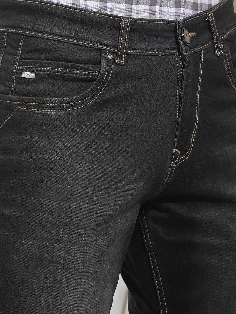 Men Washed Mid Rise Full Length Straight Jeans - 22518718 -  Standard Image - 1