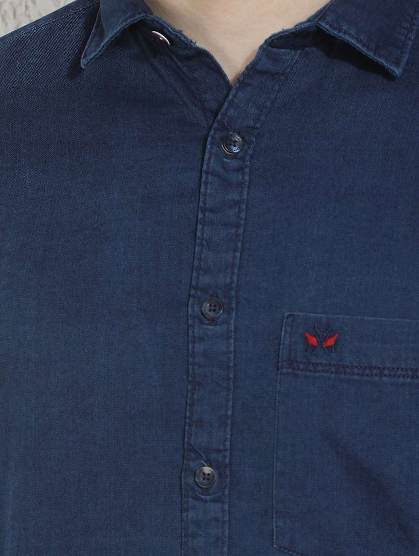 Men Solid Long Sleeve Slim Fit Casual Shirt - 22518758 -  Standard Image - 1