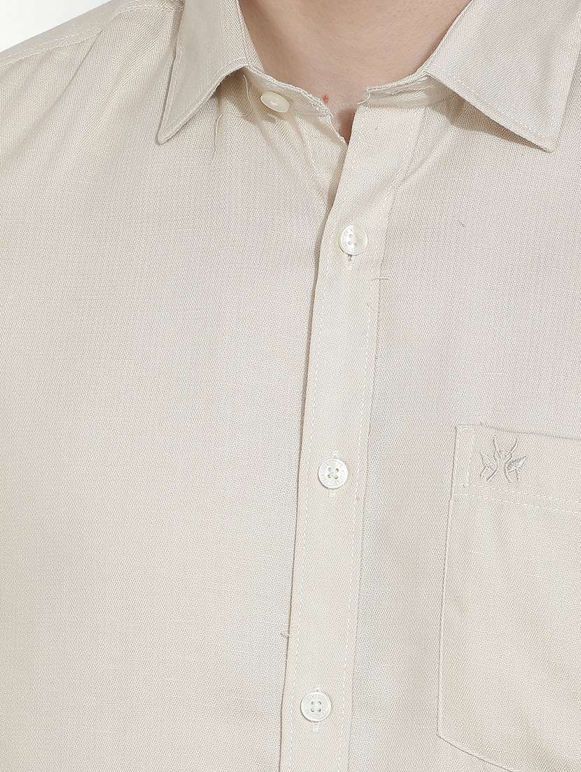 Men Solid Long Sleeve Slim Fit Casual Shirt - 22518770 -  Standard Image - 1