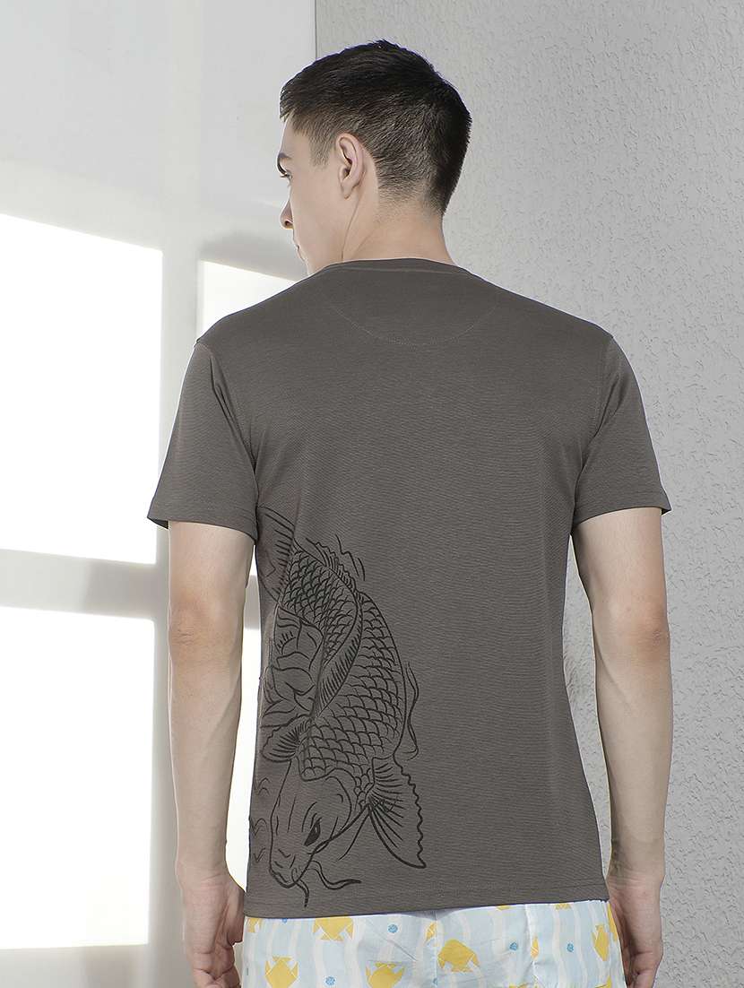 Men Printed Round Neck Regular T-shirt - 22518808 -  Standard Image - 4