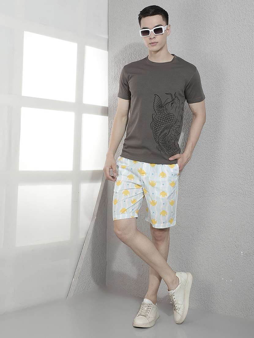 Men Printed Round Neck Regular T-shirt - 22518808 -  Standard Image - 6