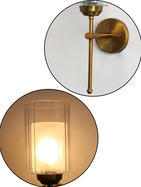 Modern Brass Wall Sconce Glass Shade Light Fixture - 22518979 -  Standard Image - 4