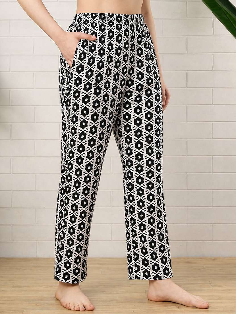 women printed mid rise pajama - 22519047 -  Standard Image - 1