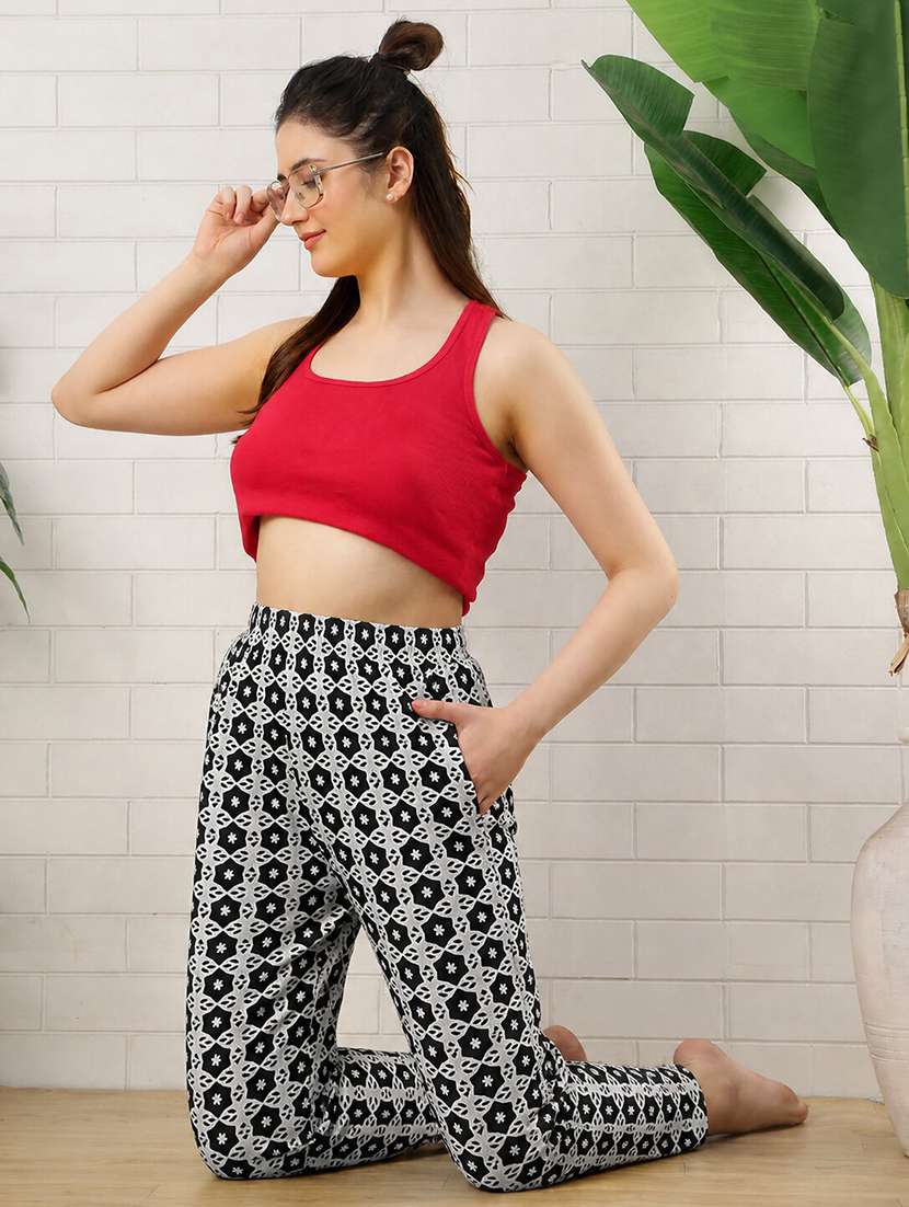 women printed mid rise pajama - 22519047 -  Standard Image - 4