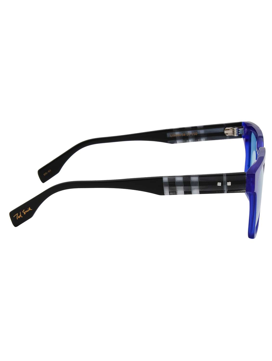 ted smith unisex blue aesthetic square premium acetate sunglasses with polarised lens - 22519065 -  Standard Image - 4