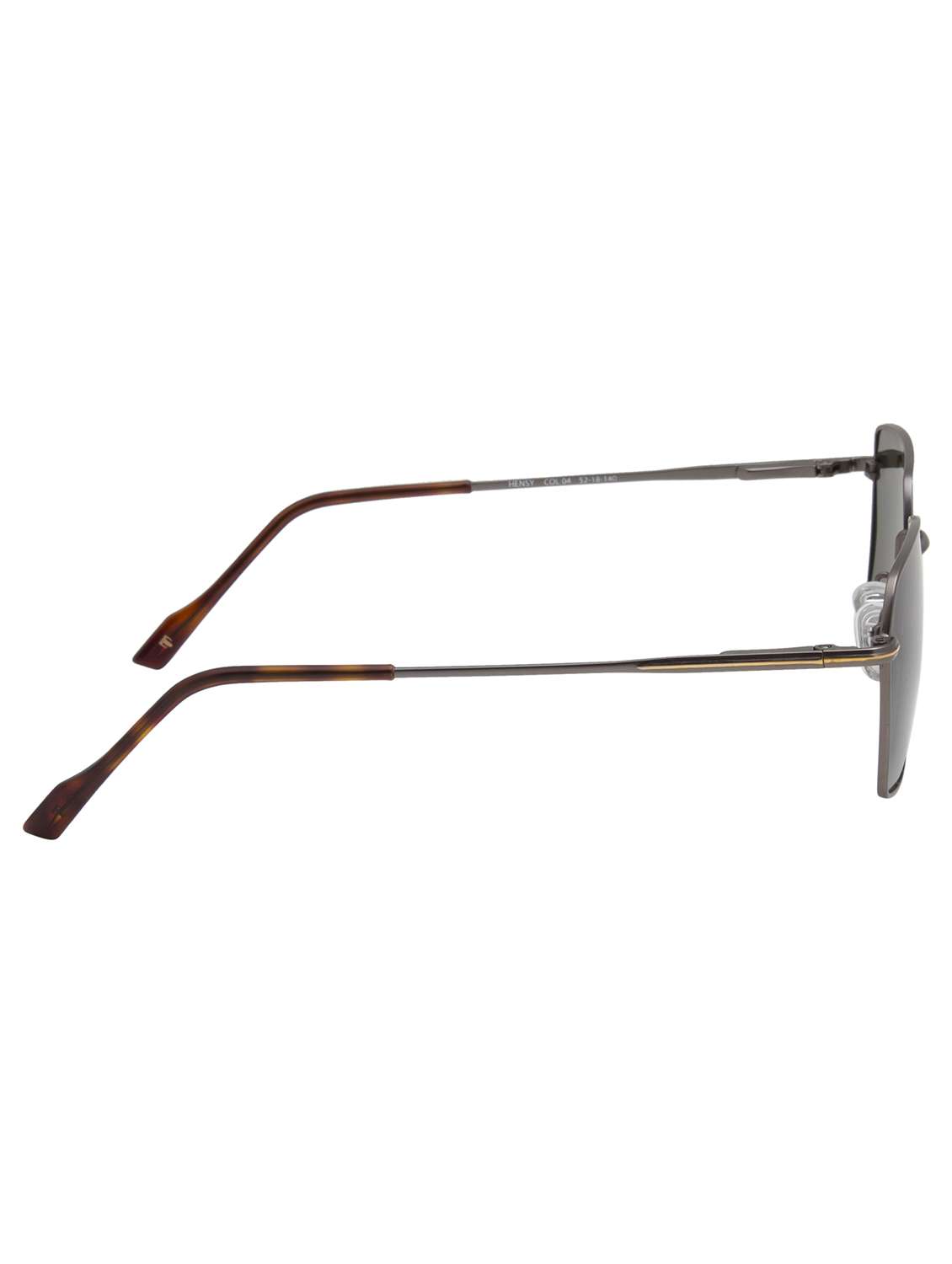 ted smith unisex gun-green metal square sunglasses with polarised lens - 22519076 -  Standard Image - 4