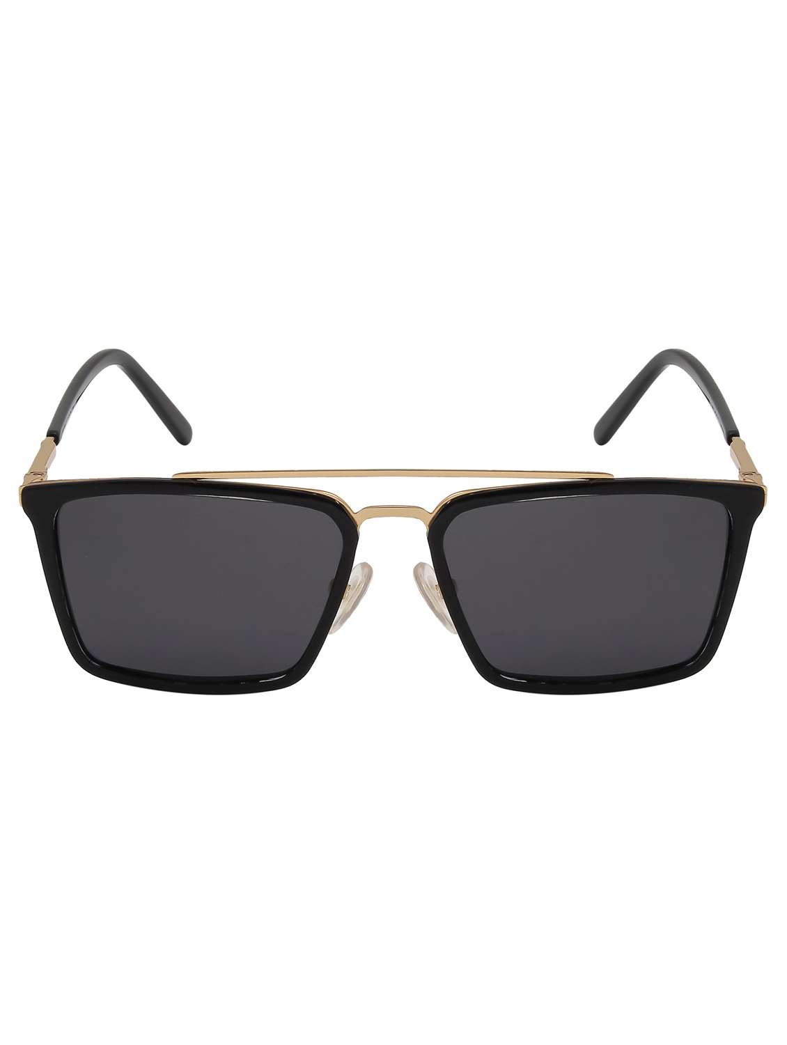 ted smith unisex gold-black square sunglasses with polarised lens - 22519089 -  Standard Image - 1