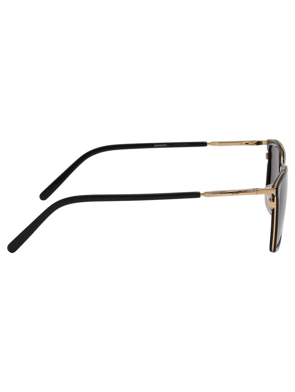 ted smith unisex gold-black square sunglasses with polarised lens - 22519089 -  Standard Image - 4