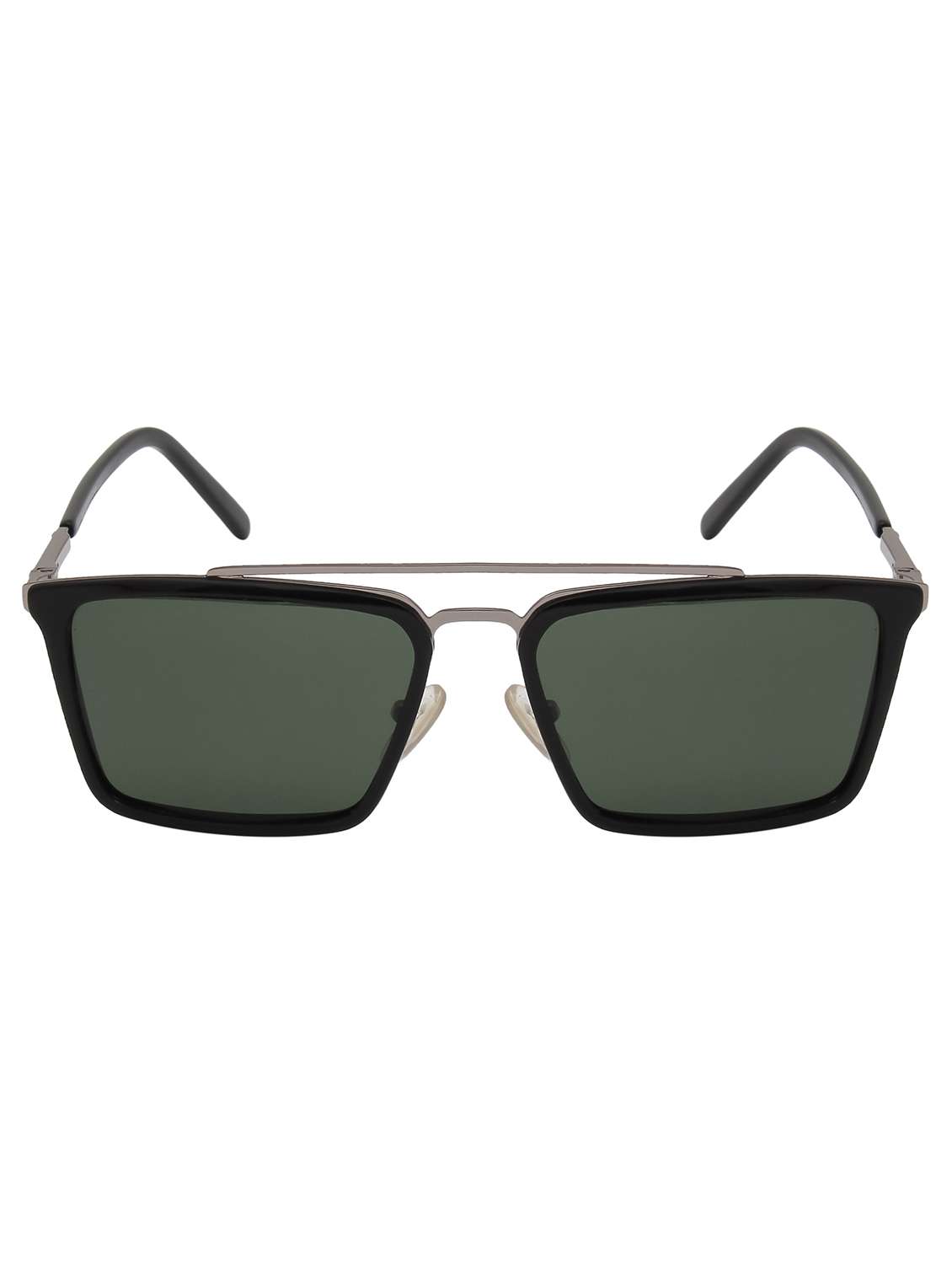 ted smith unisex silver-green square sunglasses with polarised lens - 22519090 -  Standard Image - 1