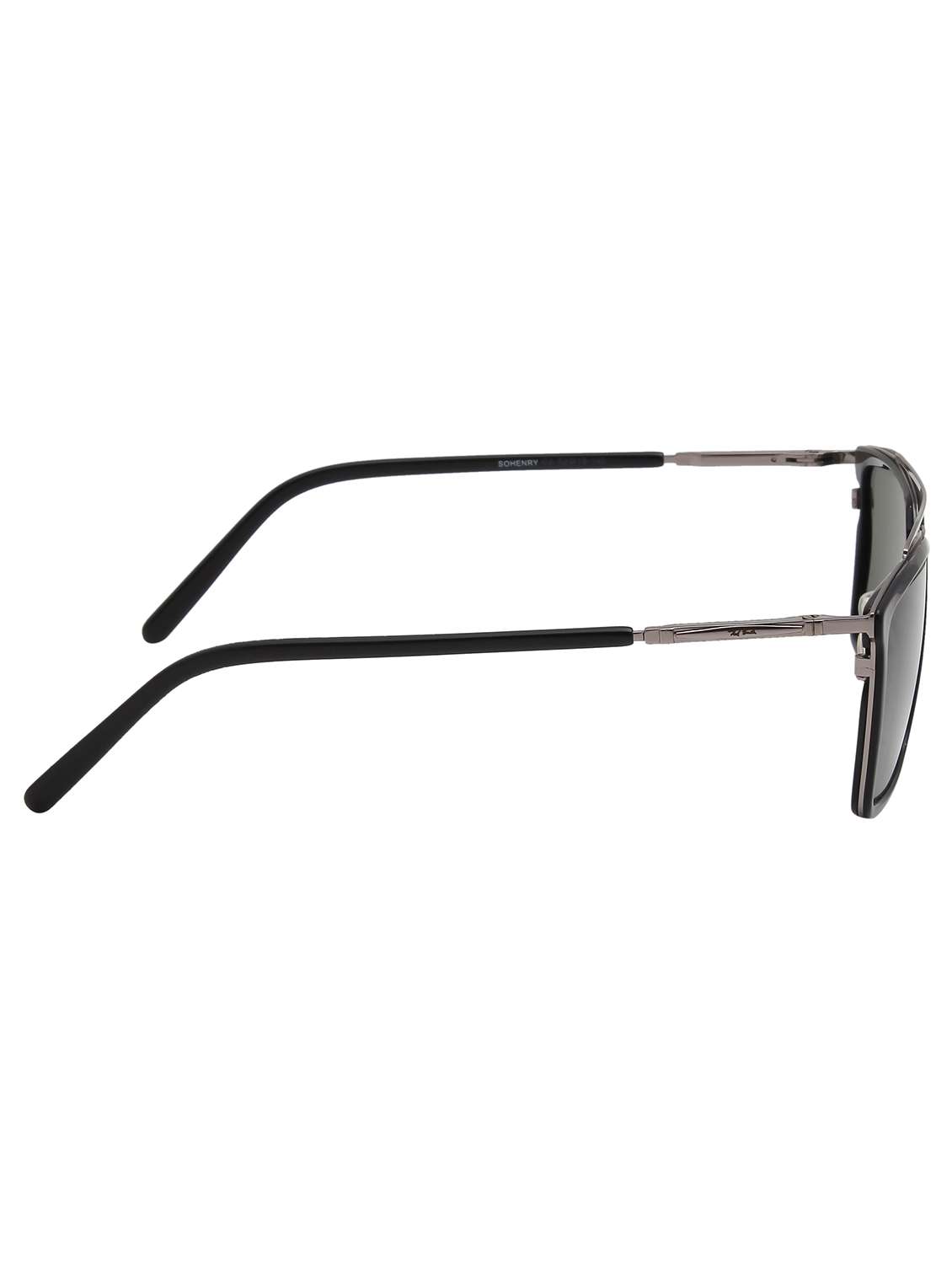 ted smith unisex silver-green square sunglasses with polarised lens - 22519090 -  Standard Image - 4