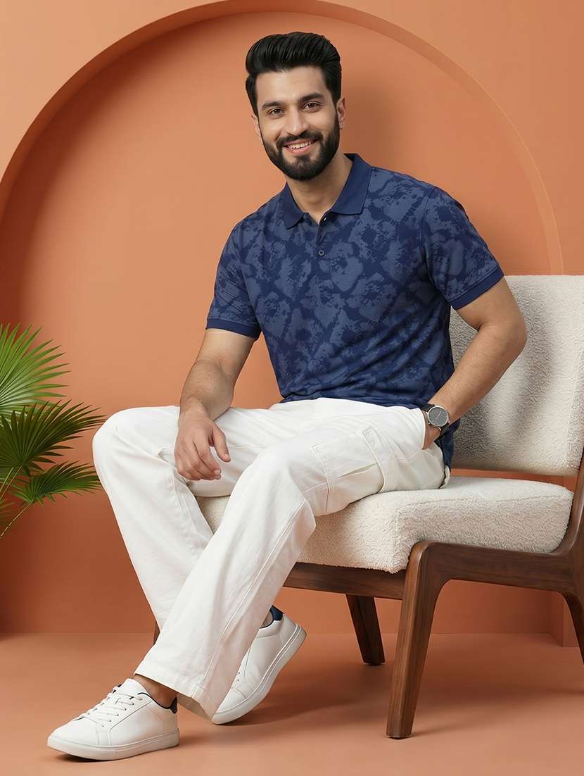 men printed short sleeve regular fit polo t-shirt - 22520667 -  Standard Image - 4