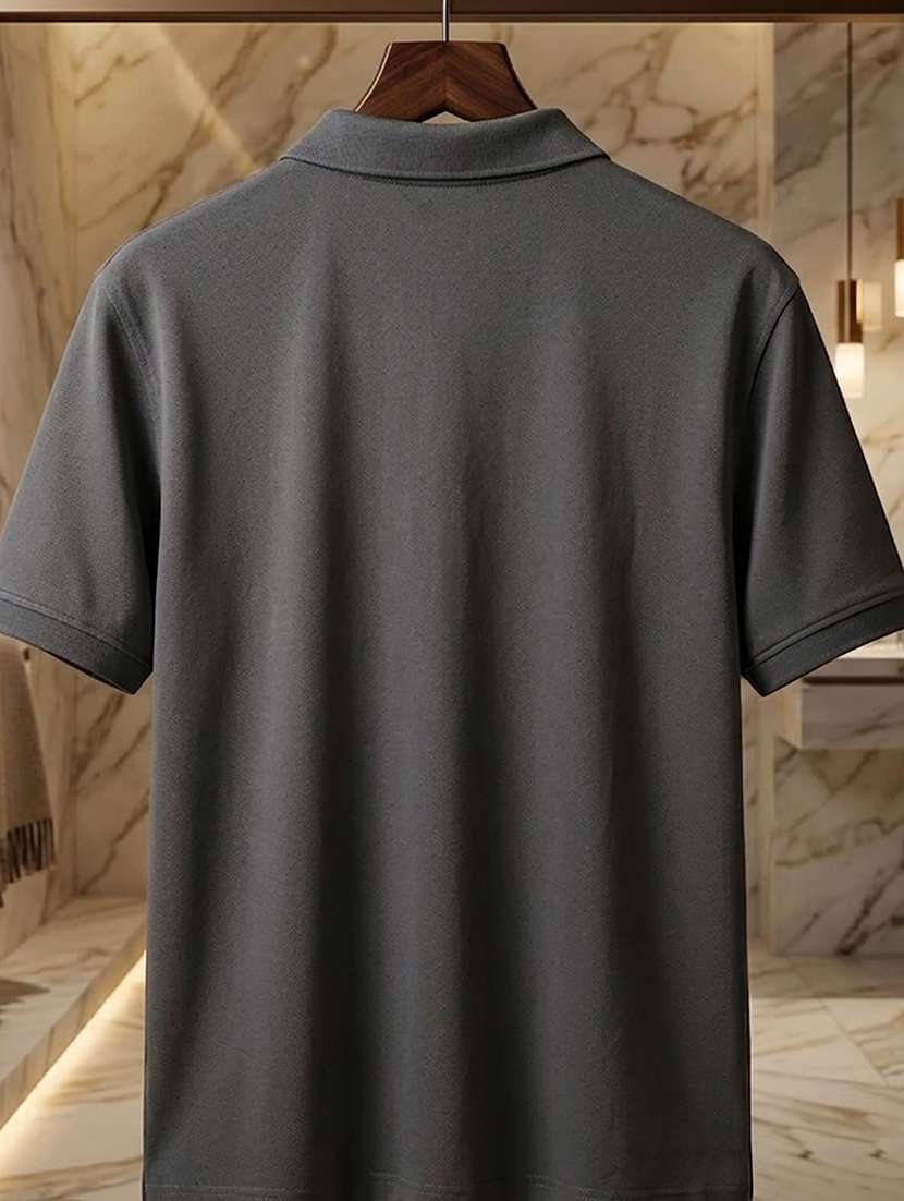 men solid short sleeve regular fit polo t-shirt - 22520671 -  Standard Image - 4