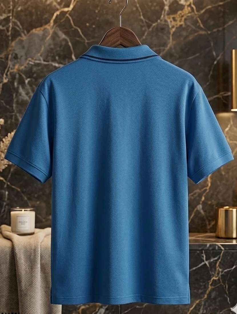 women solid short sleeves oversized polo t-shirt - 22520701 -  Standard Image - 4