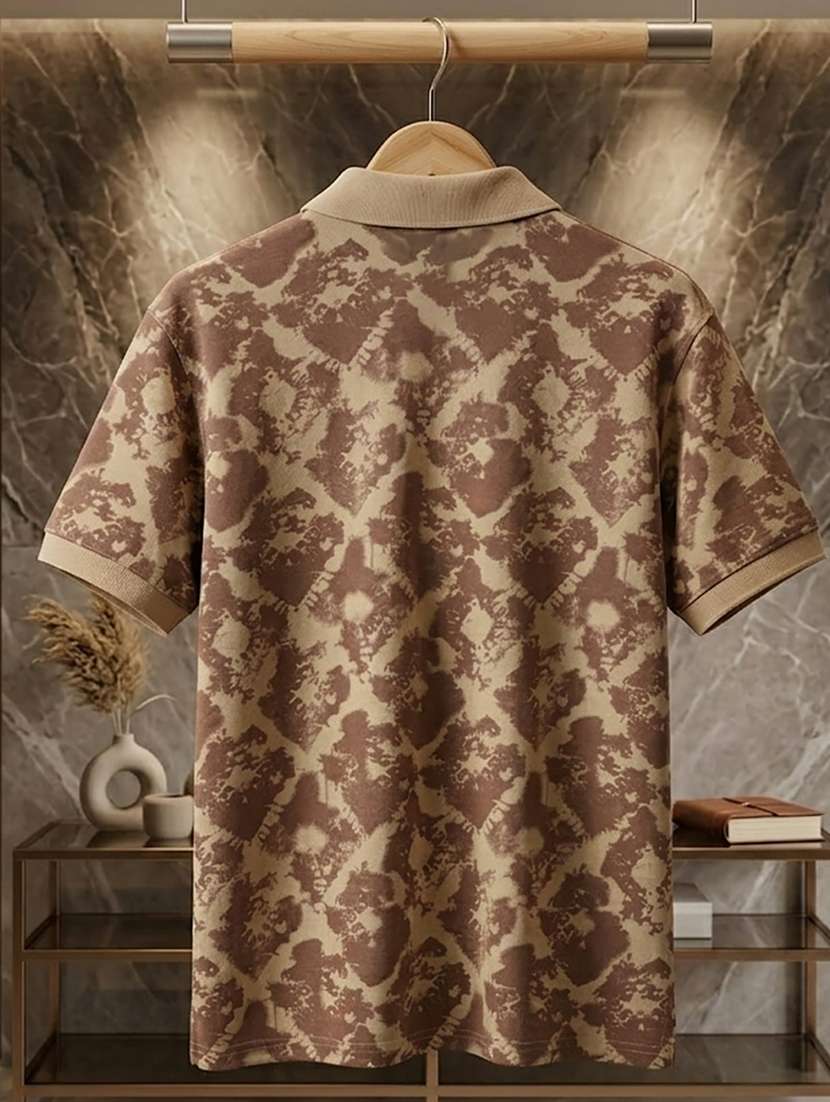 women printed short sleeves oversized polo t-shirt - 22520708 -  Standard Image - 4