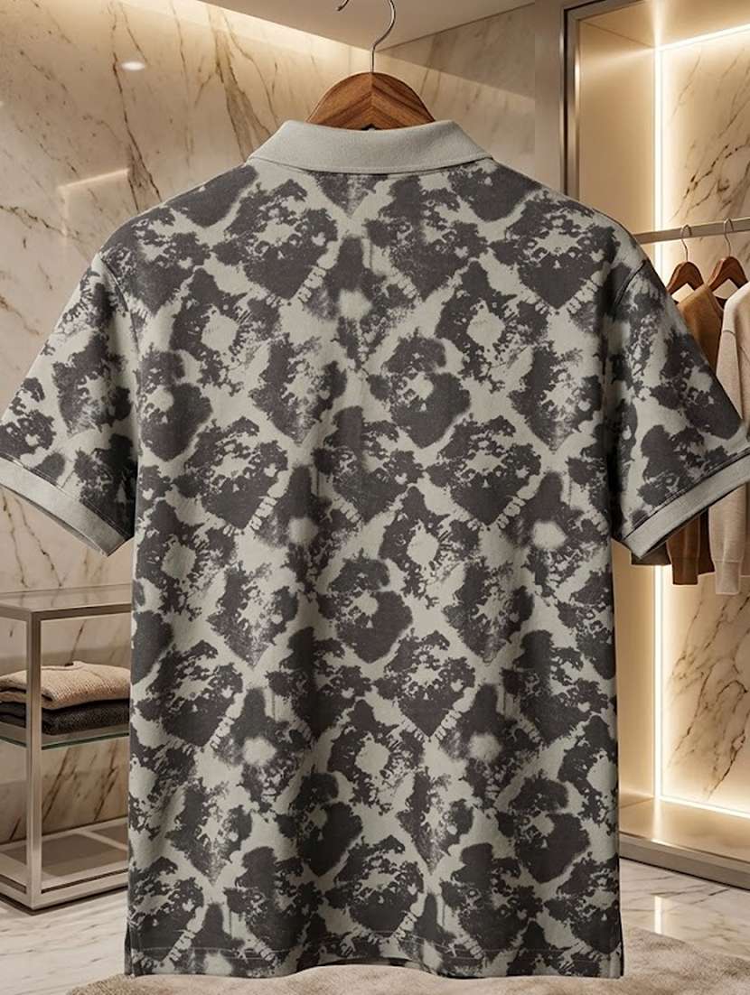 women printed short sleeves oversized polo t-shirt - 22520709 -  Standard Image - 4