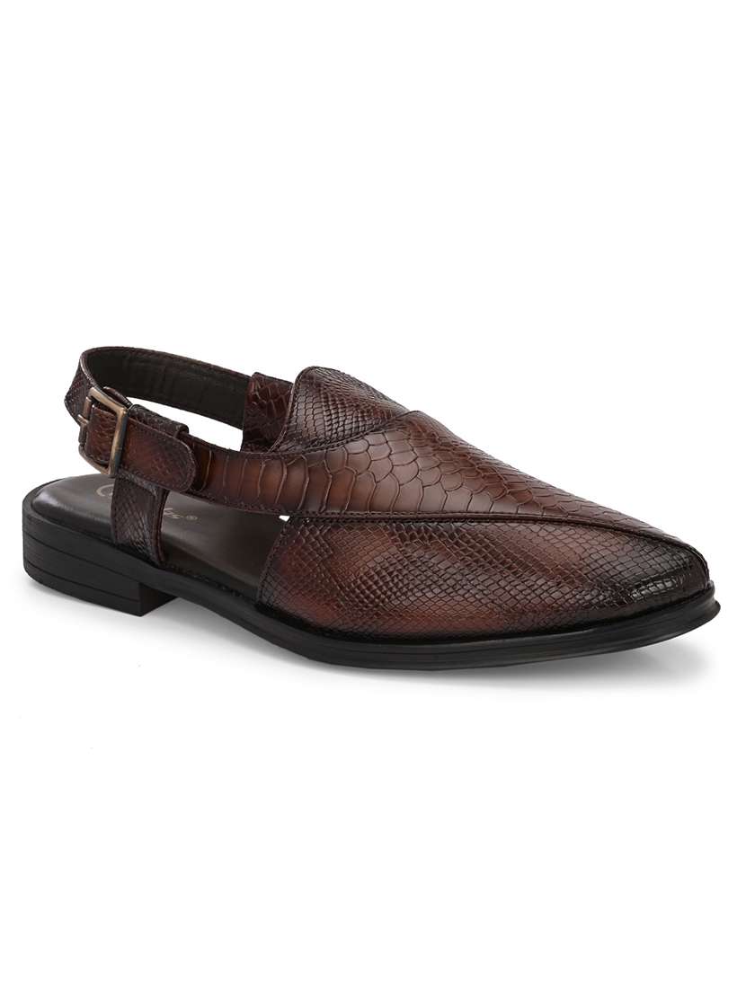 men textured back strap sandal - 22520797 -  Standard Image - 1