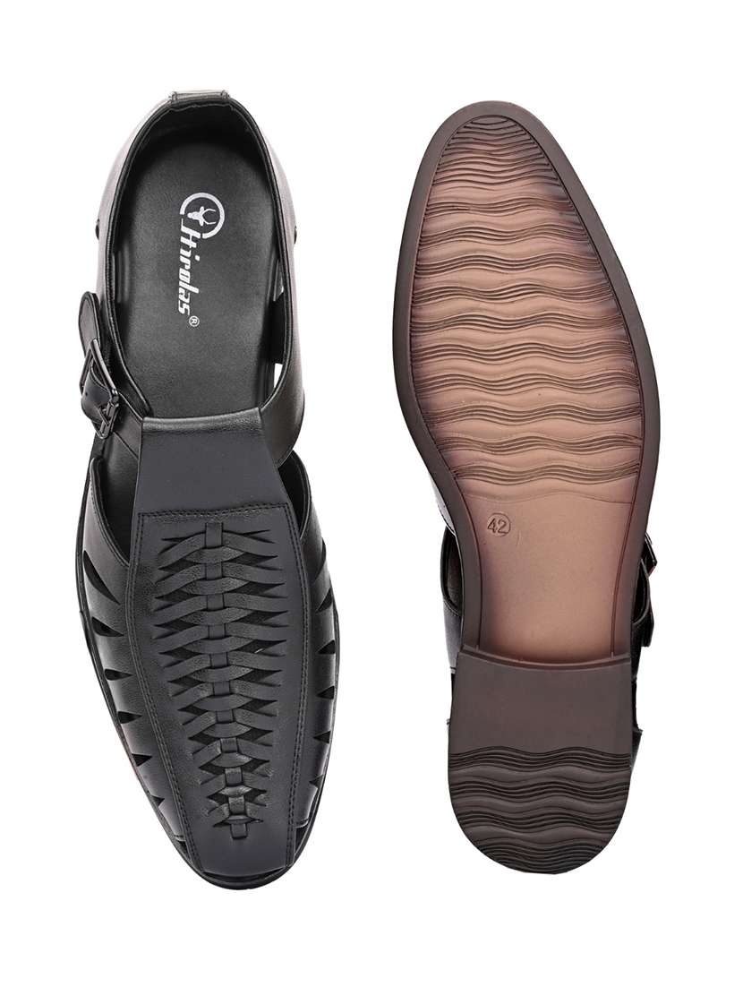 men solid close back sandal - 22520798 -  Standard Image - 4