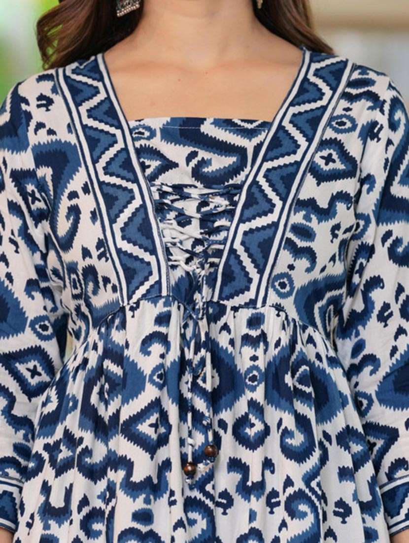 women printed square neck a-line tunic - 22520853 -  Standard Image - 1