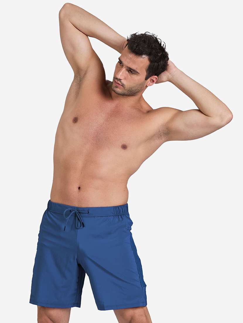 men solid mid rise regular fit sport shorts - 22520869 -  Standard Image - 1