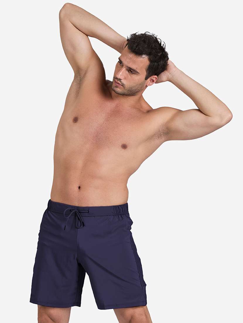 men solid mid rise regular fit sport shorts - 22520871 -  Standard Image - 1