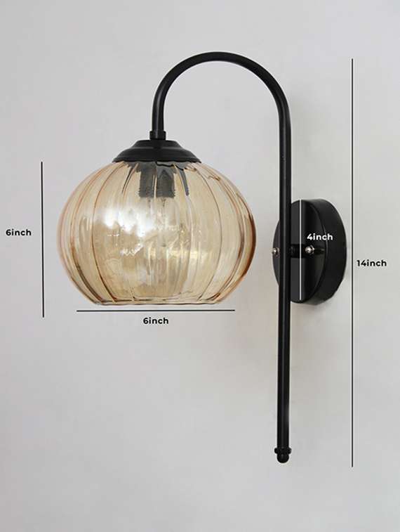 modern amber hanging black wall lamp - 22520882 -  Standard Image - 4