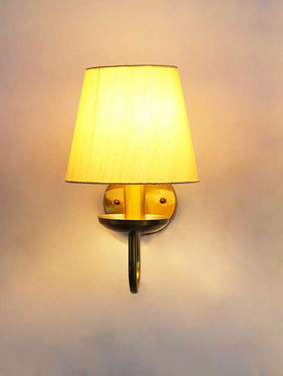 beige fabric shade wall lamp - 22520886 -  Standard Image - 1