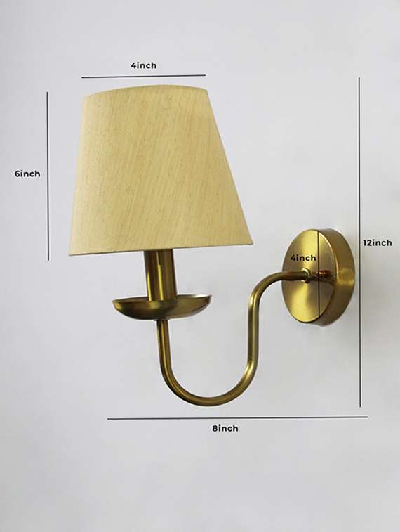 beige fabric shade wall lamp - 22520886 -  Standard Image - 4