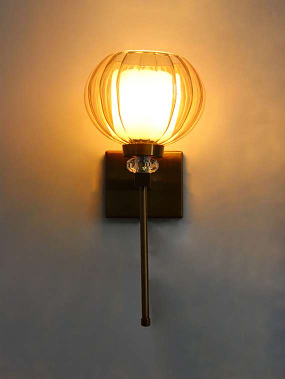 decorative amber kharbuja wall sconce - 22520890 -  Standard Image - 1