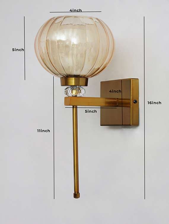decorative amber kharbuja wall sconce - 22520890 -  Standard Image - 4