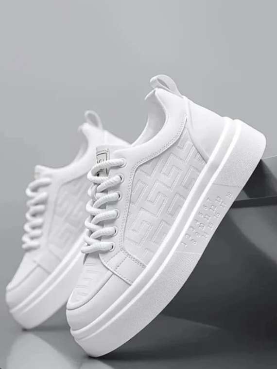 men white lace up sneaker - 22520897 -  Standard Image - 1