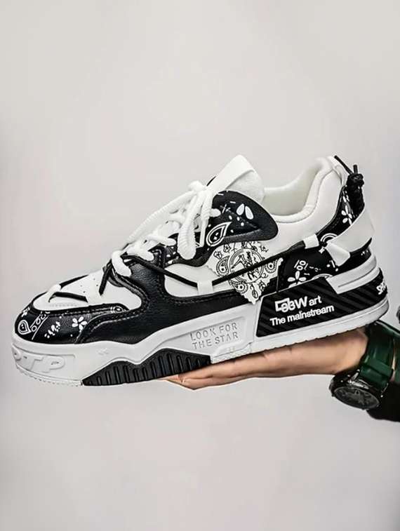 men color block lace up sneaker - 22520898 -  Standard Image - 1