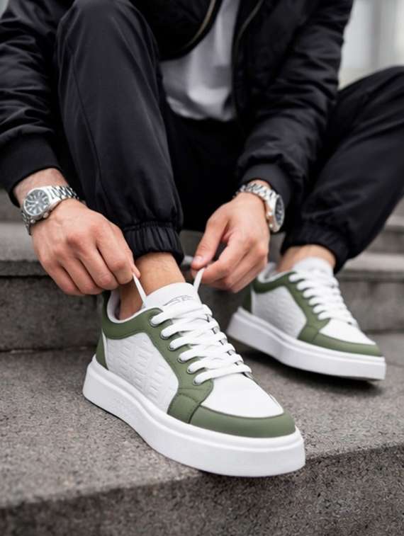 men color block lace up sneaker - 22520907 -  Standard Image - 4
