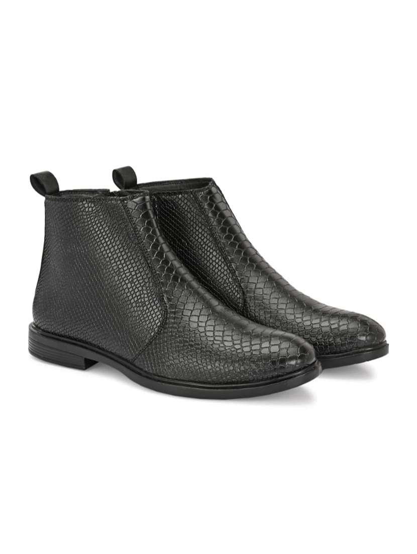 men black slip on boot - 22520912 -  Standard Image - 1