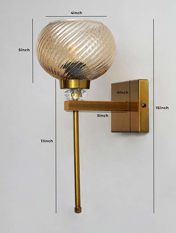 doom mf amber glass crystal wall light - 22520924 -  Standard Image - 4