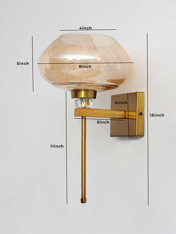 premium amber kachori glass wall sconce - 22520926 -  Standard Image - 4