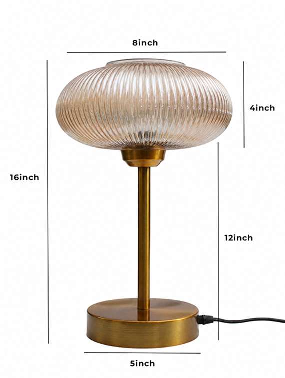 aurora ribbed glass table lamp - 22520929 -  Standard Image - 4