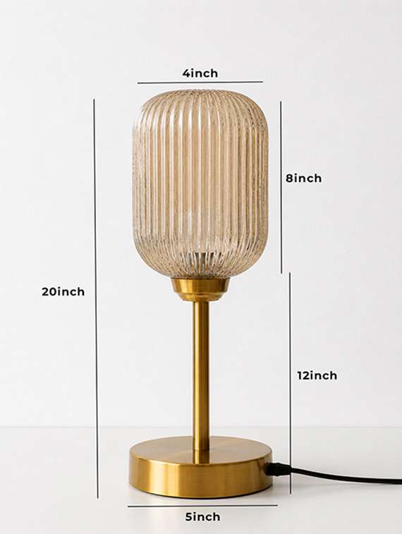 elara ribbed cylinder table lamp - 22520959 -  Standard Image - 4