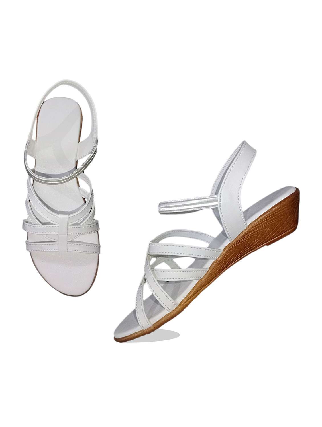 women solid ankle strap wedges - 22520968 -  Standard Image - 1
