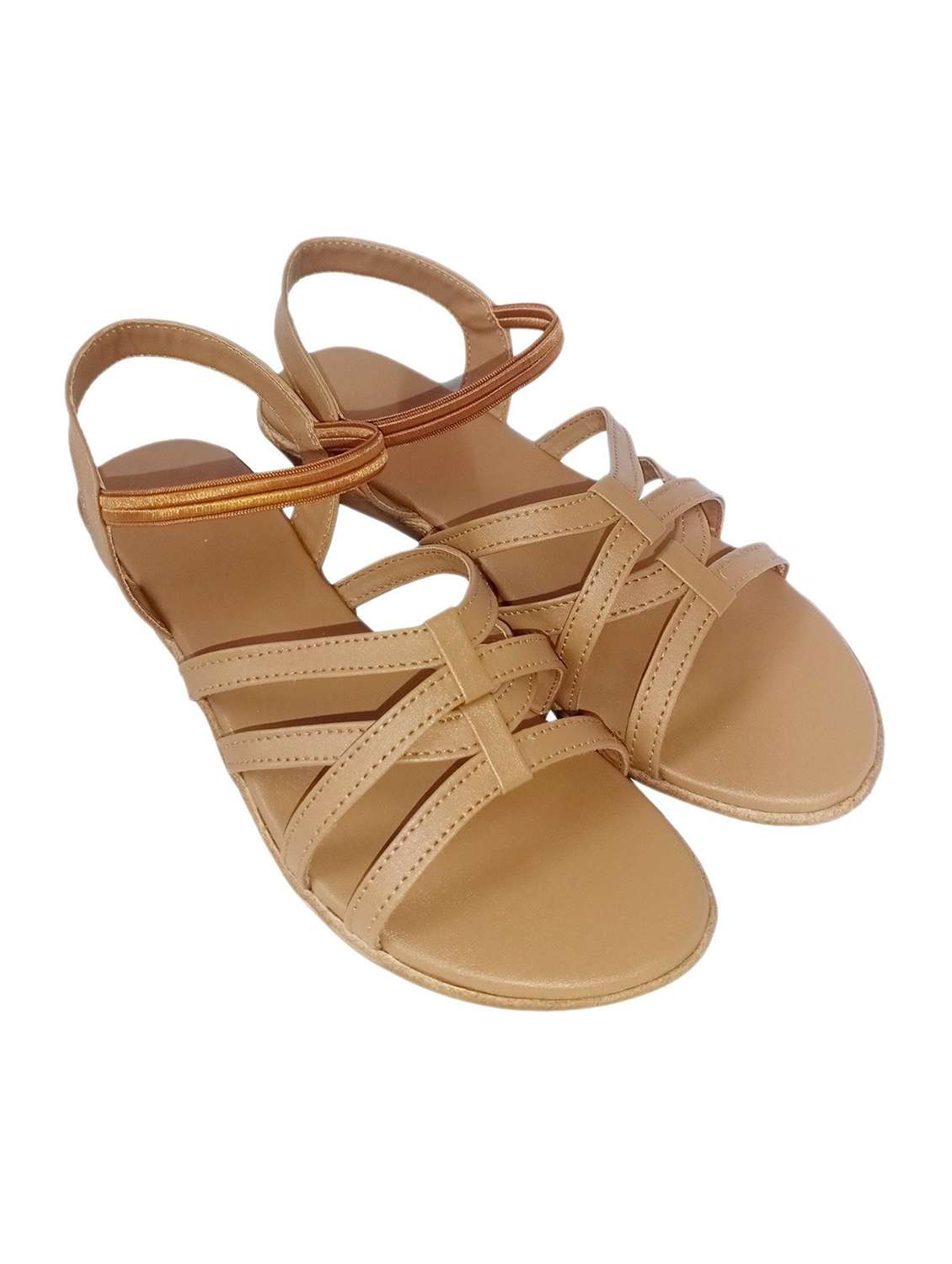 women solid ankle strap wedges