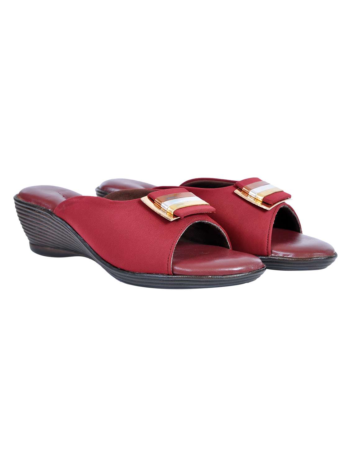 women embellished slip on wedges