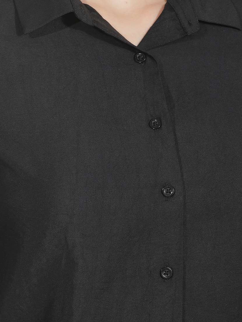 Women Solid Collared Regular Shirt - 22521042 -  Standard Image - 1