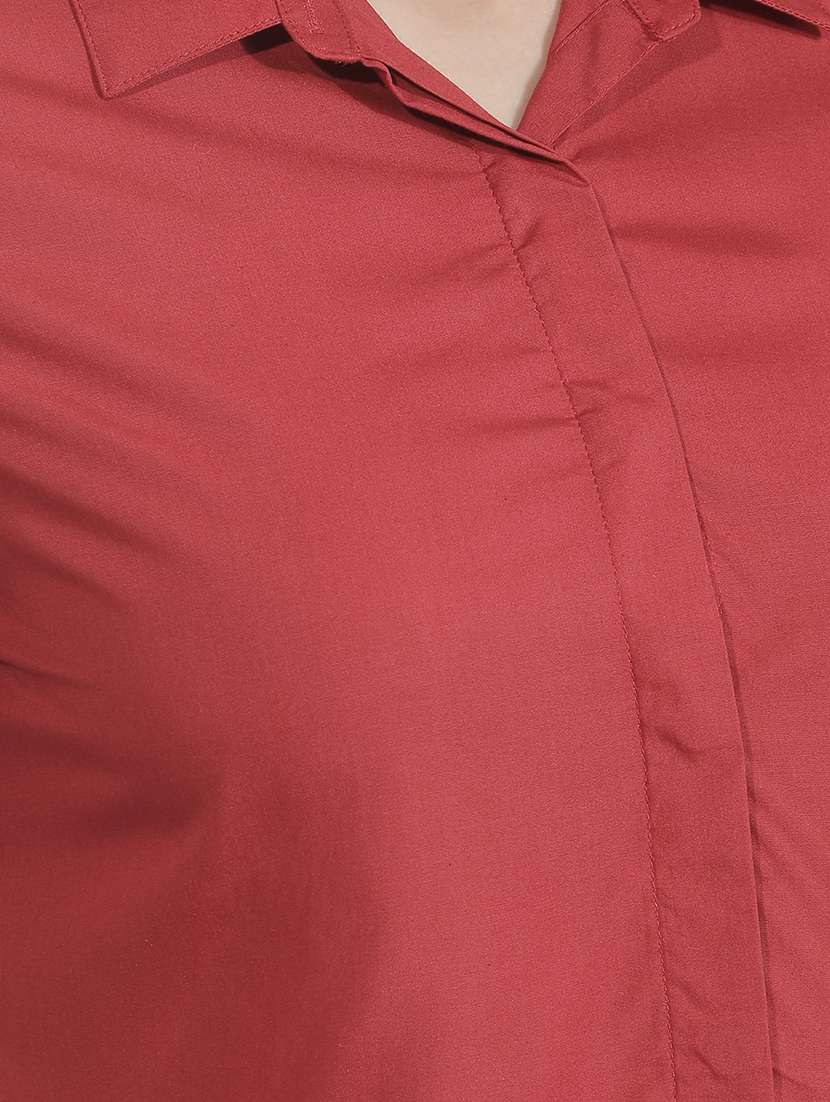 Women Solid Collared Regular Shirt - 22521068 -  Standard Image - 1