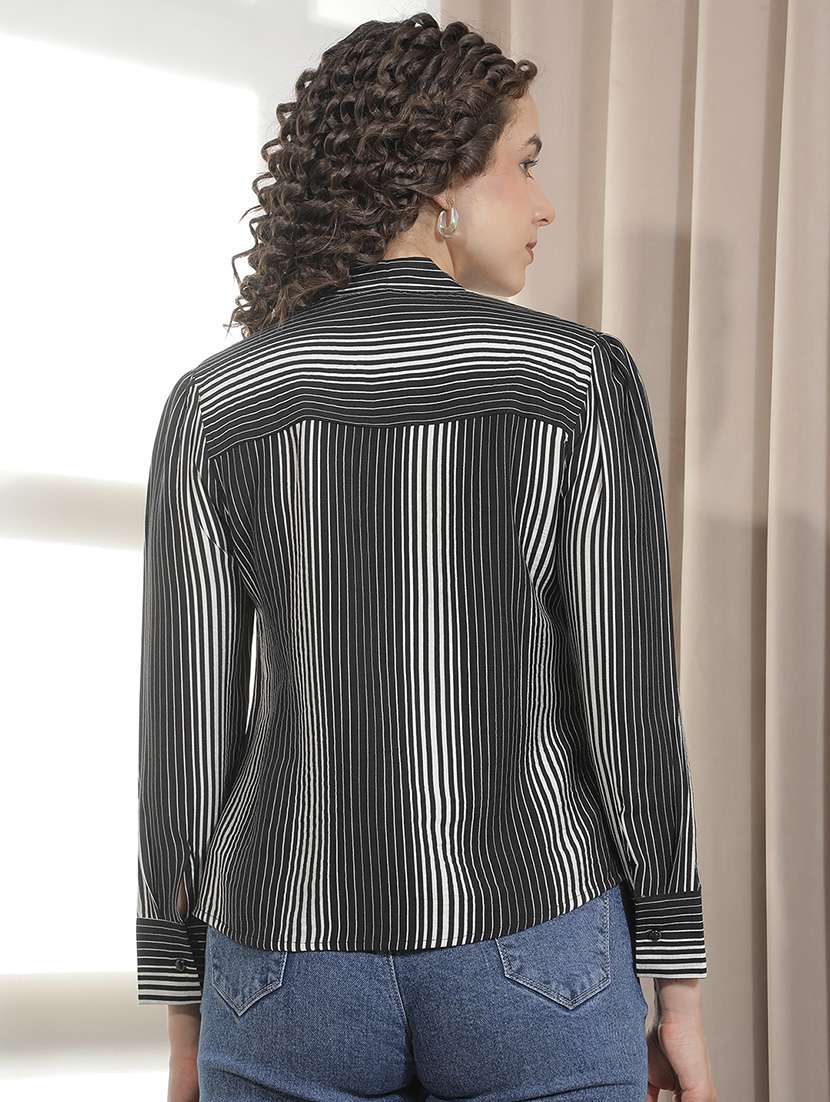 Women Printed Tie Up Neck Regular Top - 22521079 -  Standard Image - 4