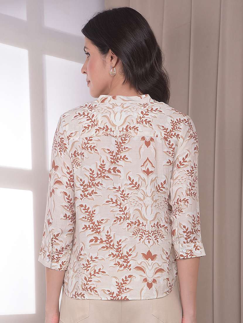 Women Printed Mandarin Neck Regular Top - 22521086 -  Standard Image - 4