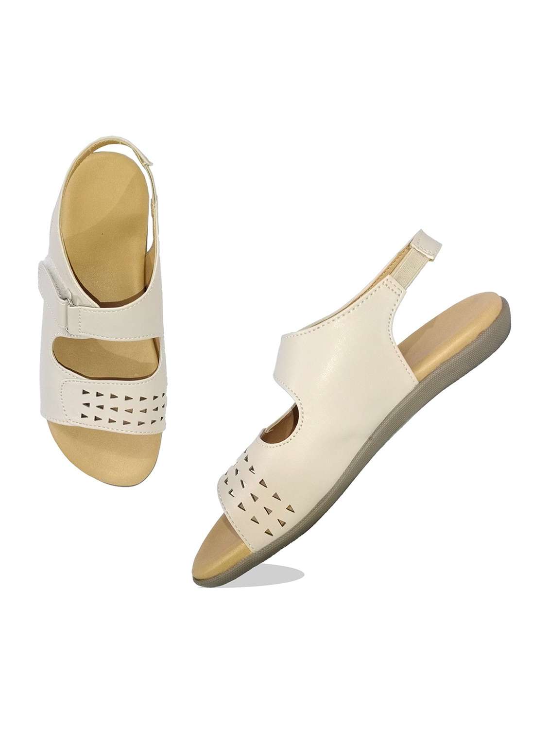 women cutwork ankle strap sandal - 22521144 -  Standard Image - 1