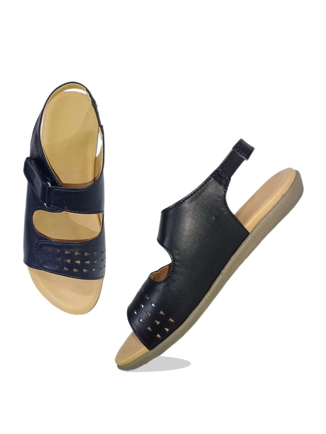 women cutwork ankle strap sandal - 22521146 -  Standard Image - 1