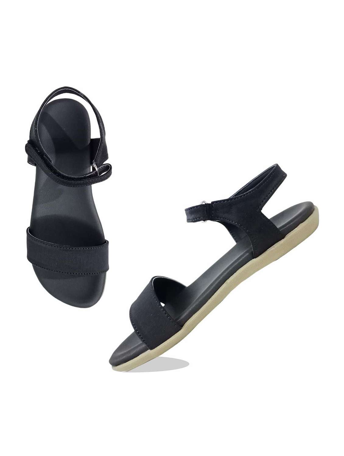 women solid ankle strap sandal - 22521158 -  Standard Image - 1